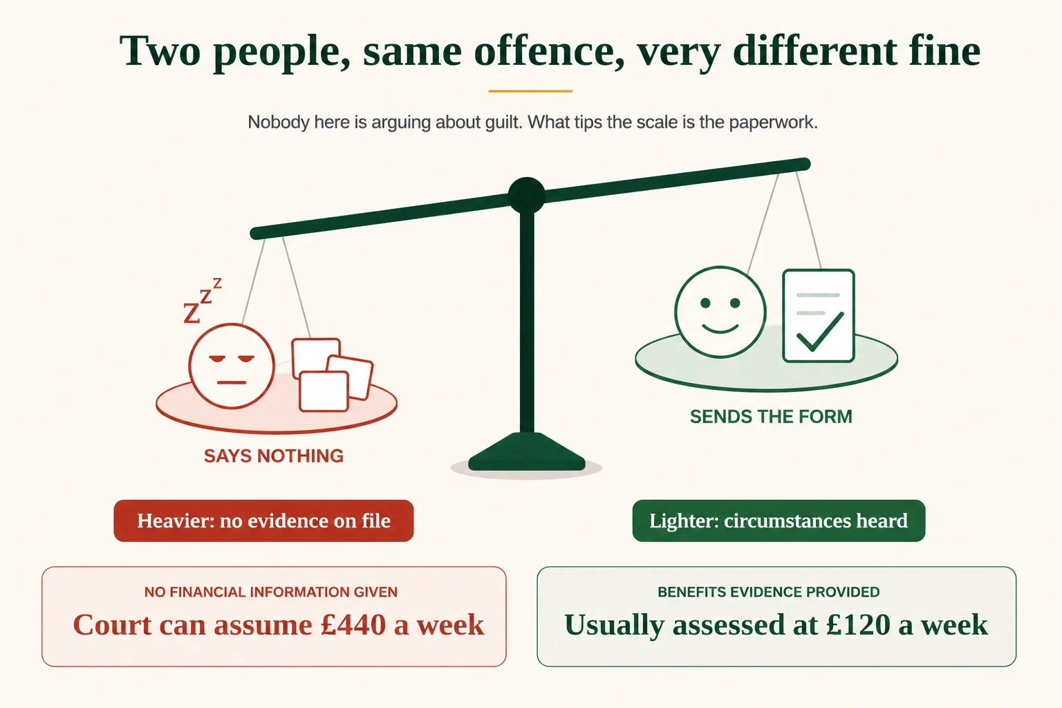 TV licence fine comparison infographic